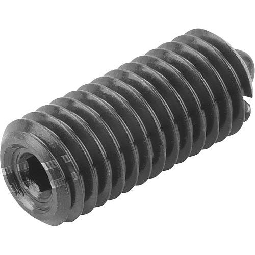 KIPP K0317.210 SPRING PLUNGER INTENSIFIED SPRING FORCE D=M10 L=22, STEEL, COMP:PIN STEEL, PU=10 Online Sale
