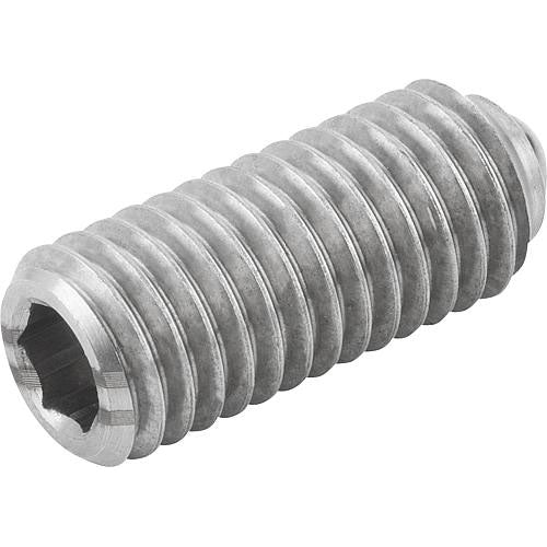 KIPP K0316.205 SPRING PLUNGER INTENSIFIED SPRING FORCE D=M05 L=14, STAINLESS STEEL, COMP:BALL STAINLESS STEEL, PU=10 Discount