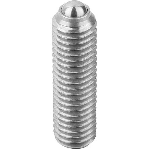 KIPP K0316.416 SPRING PLUNGER SPRING FORCE, LONG VERSION D=M16 L=45, STAINLESS STEEL, COMP:BALL STAINLESS STEEL, PU=5 Supply
