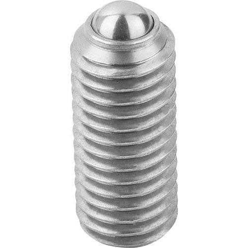 KIPP K0316.210 SPRING PLUNGER INTENSIFIED SPRING FORCE D=M10 L=23, STAINLESS STEEL, COMP:BALL STAINLESS STEEL Sale