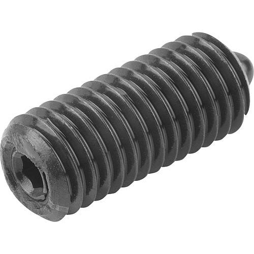 KIPP K0317.1AE SPRING PLUNGER LIGHT SPRING FORCE D=8-32 L=15, STEEL, COMP:PIN STEEL, PU=25 Sale