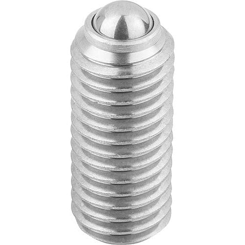 KIPP K0316.24 SPRING PLUNGER STANDARD SPRING FORCE D=M24 L=48, STAINLESS STEEL, COMP:BALL STAINLESS STEEL, PU=1 Hot on Sale