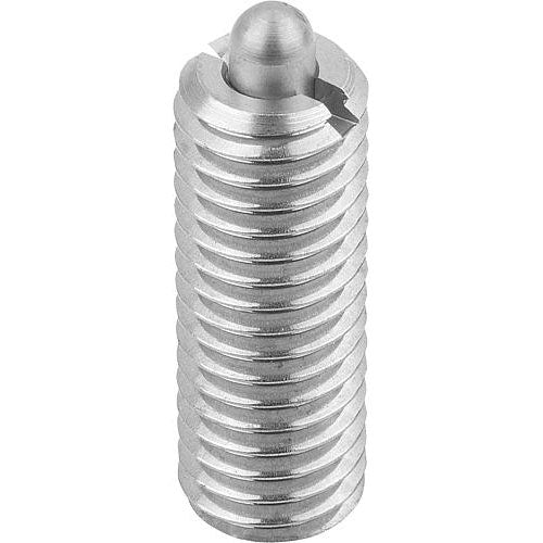KIPP K0319.A1 SPRING PLUNGER STANDARD SPRING FORCE D=10-32 L=18, STAINLESS STEEL, COMP:PIN STAINLESS STEEL, PU=10 Hot on Sale