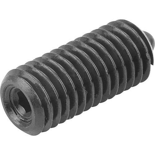 KIPP K0317.24 SPRING PLUNGER STANDARD SPRING FORCE D=M24 L=52, STEEL, COMP:PIN STEEL, PU=5 Hot on Sale