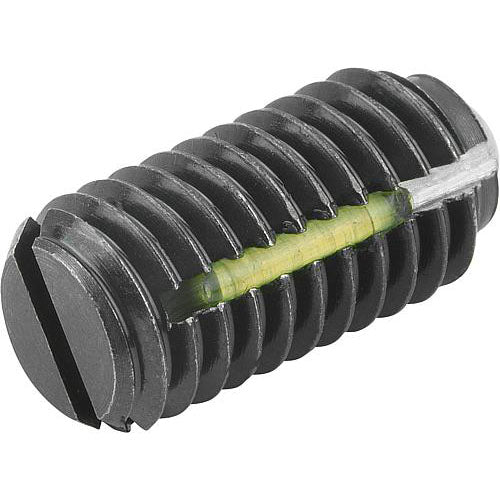 KIPP K0321.08 SPRING PLUNGER STANDARD SPRING FORCE, WITH THREAD LOCK D=M08 L=16, STEEL, COMP:BALL STEEL, PU=10 Discount