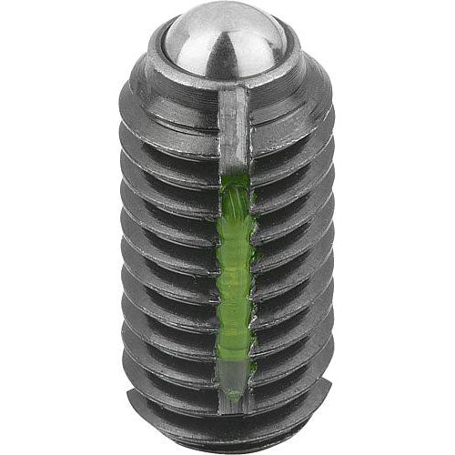 KIPP K0321.A1 SPRING PLUNGER STANDARD SPRING FORCE, WITH THREAD LOCK D=10-32 L=12, STEEL, COMP:BALL STEEL, PU=10 Online Hot Sale