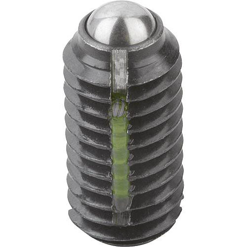 KIPP K0321.210 SPRING PLUNGER INTENSIFIED SPRING FORCE, WITH THREAD LOCK D=M10 L=19, STEEL, COMP:BALL STEEL Online