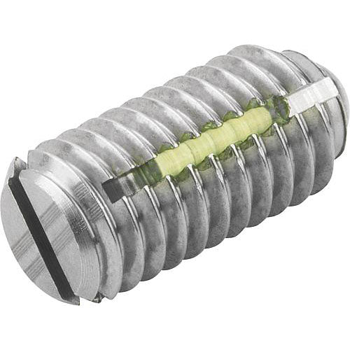 KIPP K0322.212 SPRING PLUNGER INTENSIFIED SPRING FORCE, WITH THREAD LOCK D=M12 L=22, STAINLESS STEEL, COMP:BALL STAINLESS on Sale