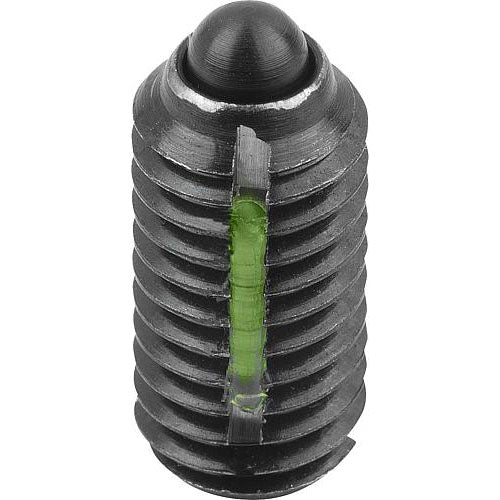 KIPP K0323.05 SPRING PLUNGER STANDARD SPRING FORCE, WITH THREAD LOCK D=M05 L=12, STEEL, COMP:PIN STEEL, PU=10 Online Sale