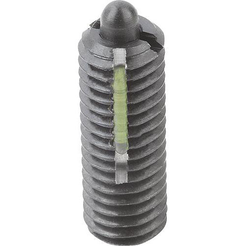 KIPP K0327.106 SPRING PLUNGER LIGHT SPRING FORCE, WITH THREAD LOCK D=M06 L=20, STEEL, COMP:PIN STEEL, PU=10 Supply