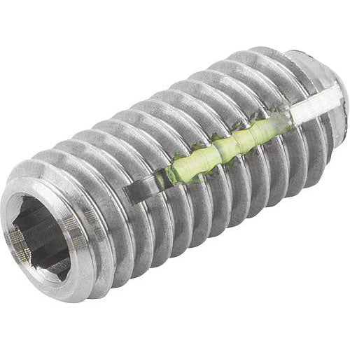 KIPP K0326.205 SPRING PLUNGER INTENSIFIED SPRING FORCE, WITH THREAD LOCK D=M05 L=14, STAINLESS STEEL, COMP:BALL STAINLESS Online Hot Sale