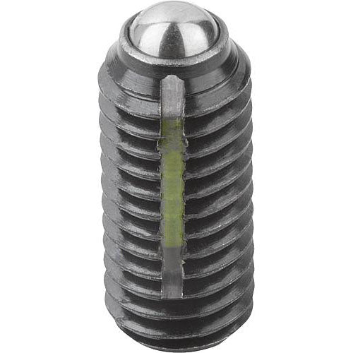 KIPP K0325.2AJ SPRING PLUNGER INTENSIFIED SPRING FORCE, WITH THREAD LOCK D=1/4-28 L=15, STEEL, COMP:BALL STEEL, PU=10 Online now