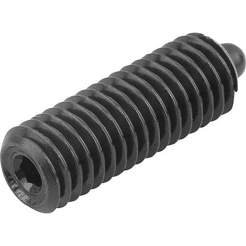 KIPP K0327.06 SPRING PLUNGER STANDARD SPRING FORCE, WITH THREAD LOCK D=M06 L=20, STEEL, COMP:PIN STEEL on Sale