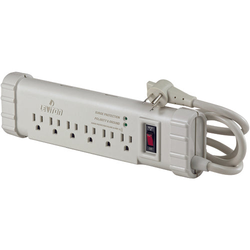 Leviton LV10S1000PS 15 A; 120 Volt; 6 Plug Office Grade Surge Strip – Beige Discount