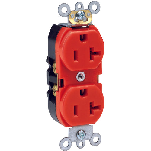 Leviton LV105362SR 20 A; 125 Volt; NEMA 5-20R; 3W; Straight Blade Wiring Device – Red Online Hot Sale