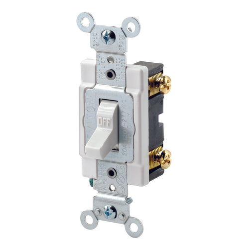Leviton LV101223SW 20 A; 120/277 Volt; WD-1, WD-6; 3 Way Switch – White Discount