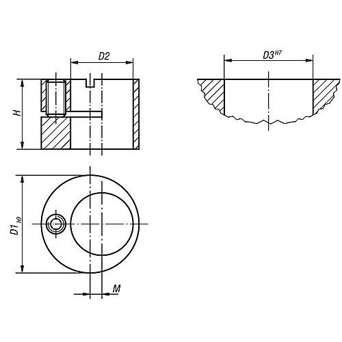 KIPP K0369.180 HOLDER ECCENTRIC D1=18, D2=12 STEEL Fashion