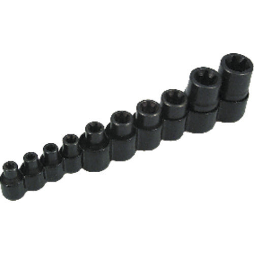Lisle KN6526280 10 Pieces – E-5, E-6, E-7, E-8, E-10, E-12, E-14, E-16, E-18 & E-20 – Torx Socket Sets For External Bolts Hot on Sale