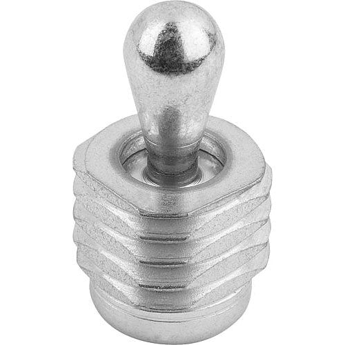 KIPP K0371.1100X20 LATERAL SPRING PLUNGER SPRING FORCE, WITH THREADED SLEEVE WITHOUT SEAL, D=M12 L=19, STEEL, COMP:STEEL Discount