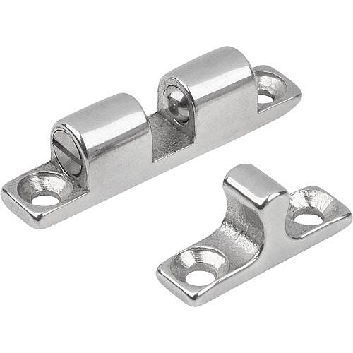 KIPP K0583.700 DOUBLE BALL CATCH, L=70, B=13, H=17, A=60, ZINC CHROMED, COMP:BALL STAINLESS STEEL on Sale
