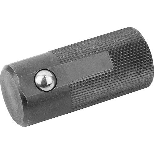 KIPP K0374.622 LATERAL SPRING PLUNGER SPRING FORCE, DOUBLE SIDED, D=22 L=45, FORM:D, FREE-CUTTING STEEL, COMP:STEEL Fashion