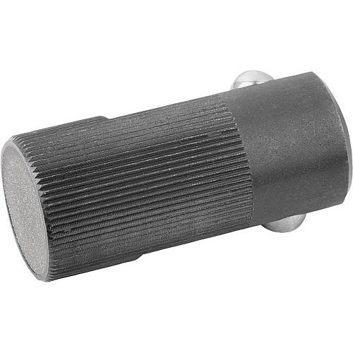 KIPP K0374.622 LATERAL SPRING PLUNGER SPRING FORCE, DOUBLE SIDED, D=22 L=45, FORM:D, FREE-CUTTING STEEL, COMP:STEEL Fashion