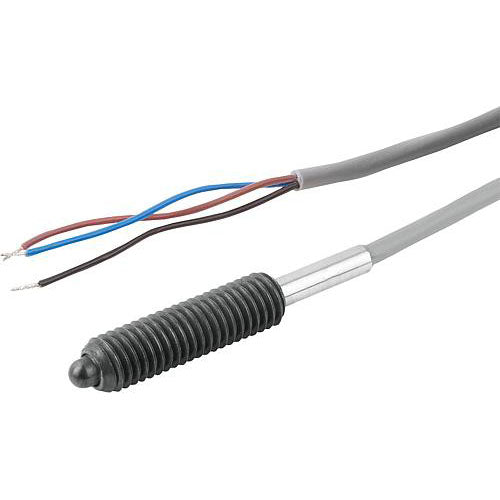 KIPP K0656.5062 SPRING PLUNGER SPRING FORCE, WITH STATUS SENSOR, NORMALLY OPEN D=M06, L=27, L1=3, STEEL, COMP:PIN STEEL, PU=1 on Sale