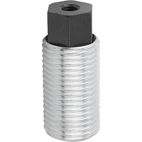 KIPP K0977.1220 SPRING PUSH-PULL PLUNGER INTENSIFIED SPRING FORCE, WITH ROTATION LOCK D=M20X1,5 L=34, FORM:I, STEEL, COMP:PIN Online Hot Sale
