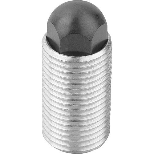 KIPP K0977.2112 SPRING PUSH-PULL PLUNGER SPRING FORCE, WITH ROTATION LOCK D=M12X1,5 L=20, FORM:H, STEEL, COMP:PIN STEEL Hot on Sale