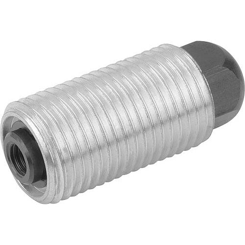 KIPP K0977.2112 SPRING PUSH-PULL PLUNGER SPRING FORCE, WITH ROTATION LOCK D=M12X1,5 L=20, FORM:H, STEEL, COMP:PIN STEEL Hot on Sale
