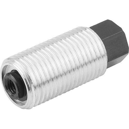 KIPP K0977.1116 SPRING PUSH-PULL PLUNGER SPRING FORCE, WITH ROTATION LOCK D=M16X1,5 L=28, FORM:I, STEEL, COMP:PIN STEEL Supply