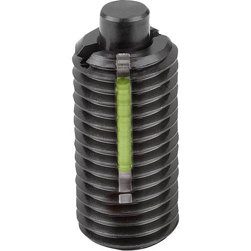 KIPP K1371.12 SPRING PLUNGER STANDARD SPRING FORCE D=M12 L=28 STEEL, FLACH, MIT GEWINDESICHERU, COMP:PIN STEEL Online