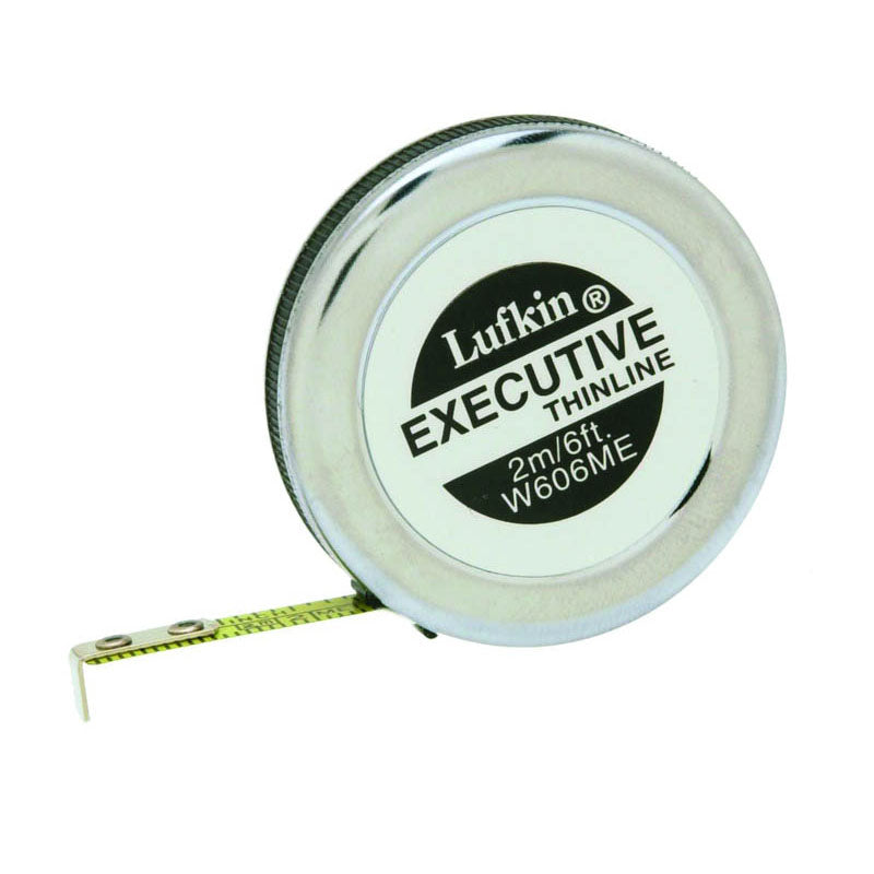 Lufkin MZ50W606ME 1/4" x 2m (6′) Executive Thinline Pocket Tape Measure Hot on Sale