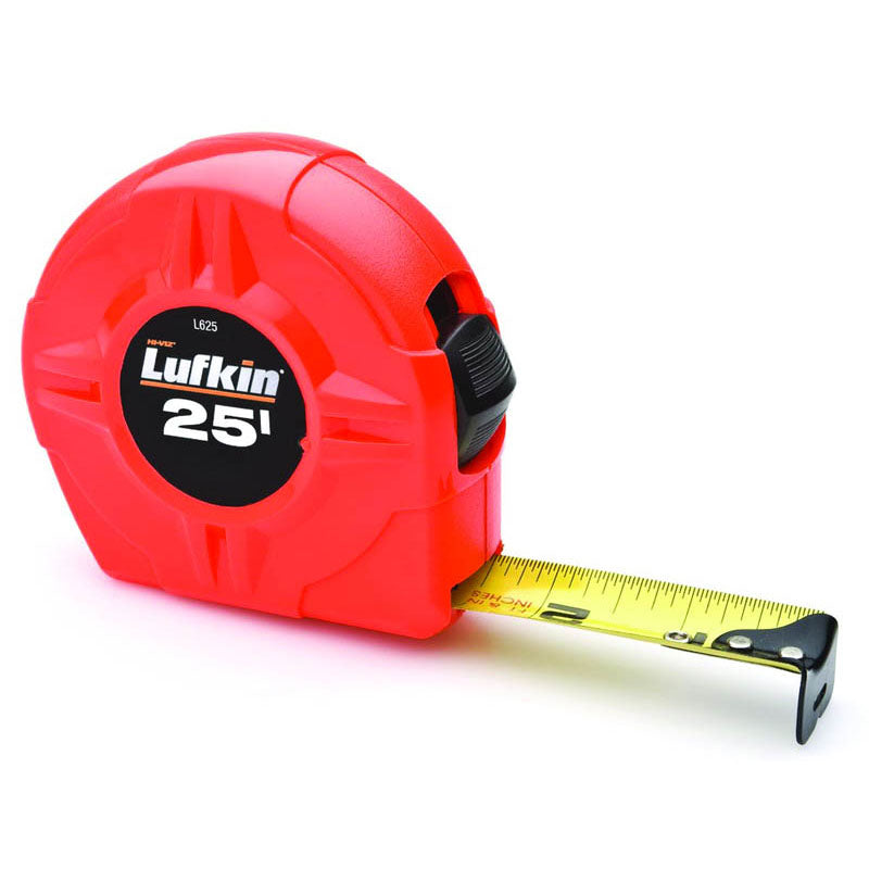Lufkin MZ50L625 1" x 25′ Hi-Viz Orange Value Tape Measure Supply