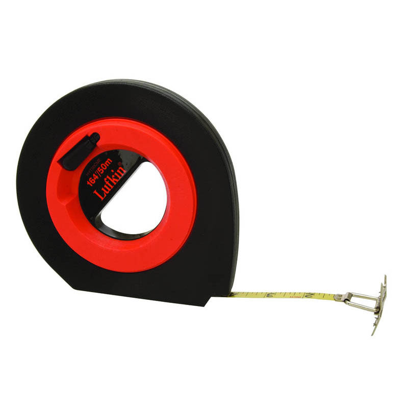 Lufkin MZ50HYT50CME #HYT50CME -(10mm) 3/8″ x 164′ (50M) – Hi-Viz® Speedwinder® Steel Tape Measure Supply