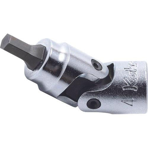 Ko-ken 2430M-4 1/4 Sq. Dr. Universal Bit Socket  4mm Hex Length 40mm Fashion