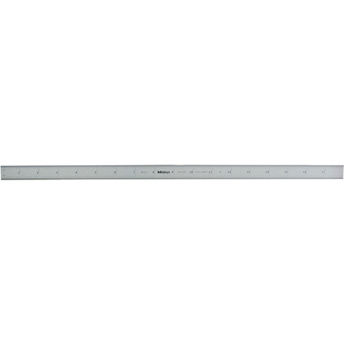 Mitutoyo MT80182-242 Satin Chrome Finish Full Flex Steel Rule- Model 182-242-18" Length-16R Graduation-3/4" Width on Sale