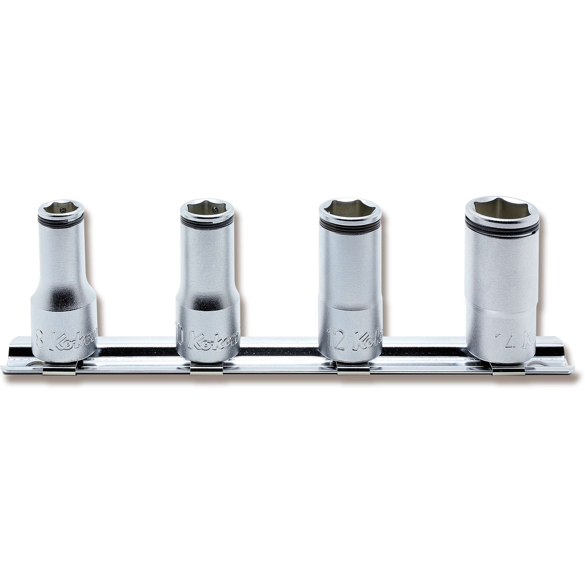Ko-ken RS3350X/4 3/8 Sq. Dr. Socket set  8mm-14mm Nut Grip 150mm  4 pieces Online now