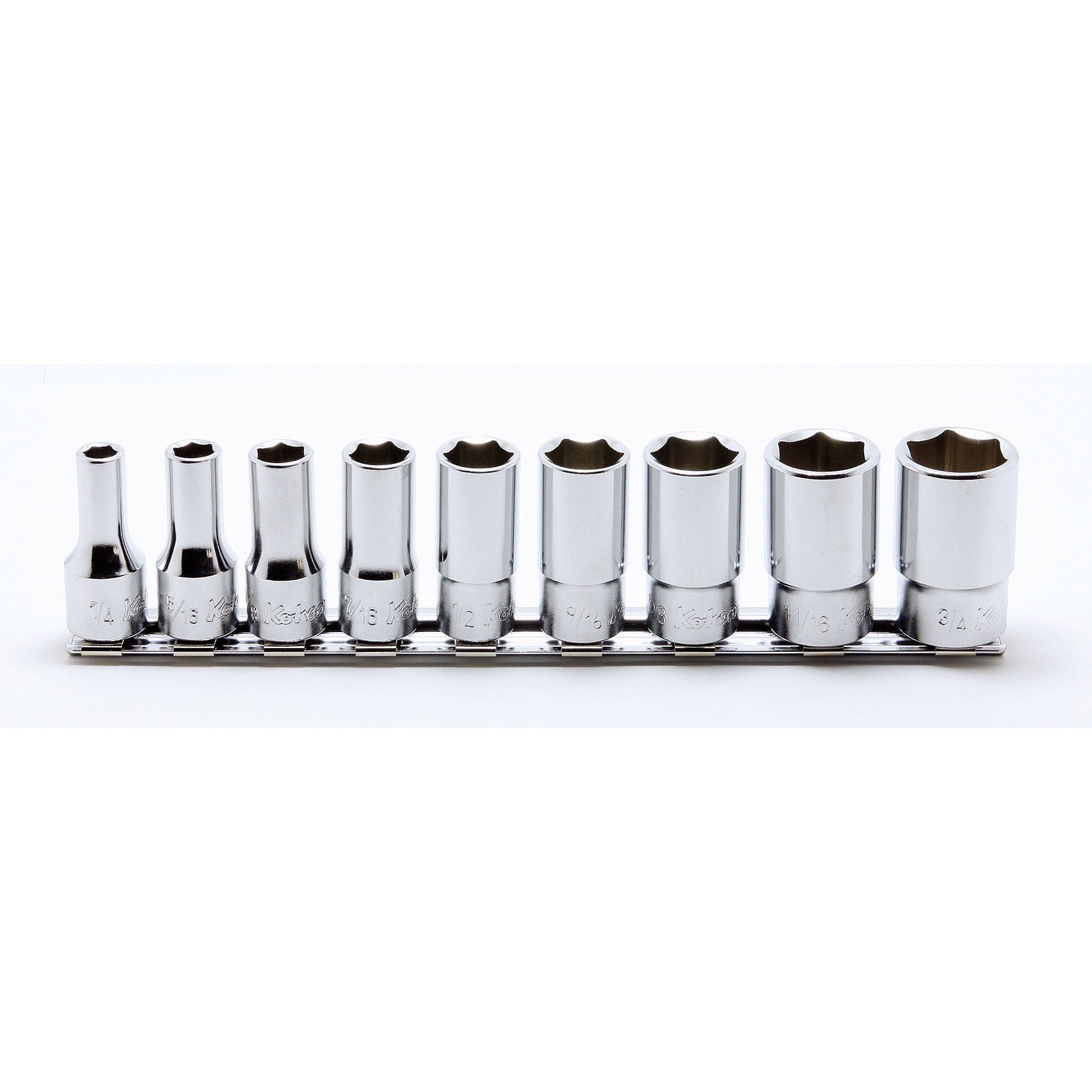 Ko-ken RS3300XA/9 3/8 Sq. Dr. Socket set  1/4-3/4 6 point 200mm  9 pieces Sale