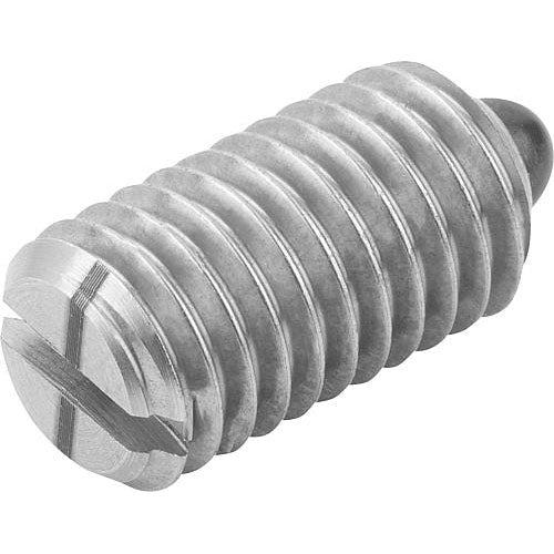 KIPP K0314.108 SPRING PLUNGER LIGHT SPRING FORCE D=M08 L=16, STAINLESS STEEL, COMP:PIN STAINLESS STEEL Sale