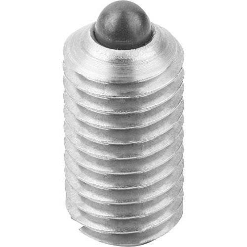KIPP K0314.112 SPRING PLUNGER LIGHT SPRING FORCE D=M12 L=22, STAINLESS STEEL, COMP:PIN STAINLESS STEEL, PU=5 Online Hot Sale