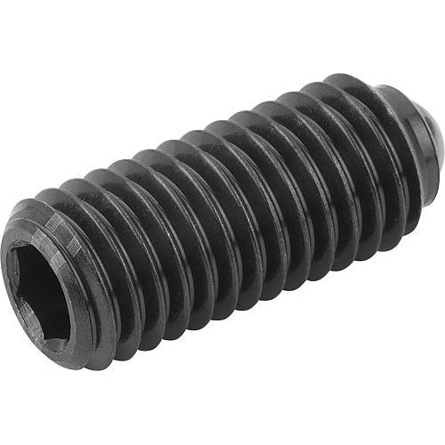 KIPP K0315.210 SPRING PLUNGER INTENSIFIED SPRING FORCE D=M10 L=23, STEEL, COMP:BALL STEEL Online now