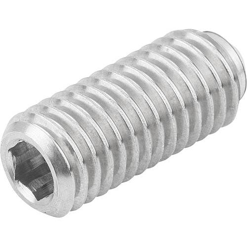 KIPP K0314.AE SPRING PLUNGER STANDARD SPRING FORCE D=8-32 L=9, STAINLESS STEEL, COMP:PIN STAINLESS STEEL, PU=10 Online now