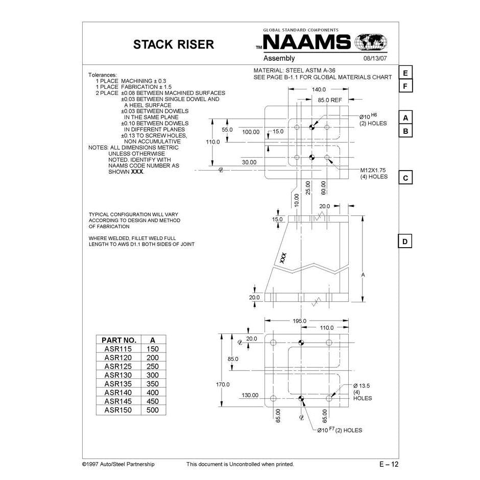 NAAMS Stack Riser ASR125 Sale