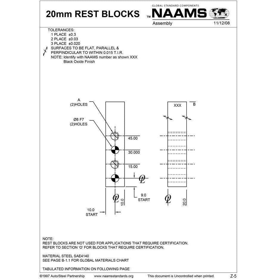 NAAMS 20mm Rest Block ARB533 Online now