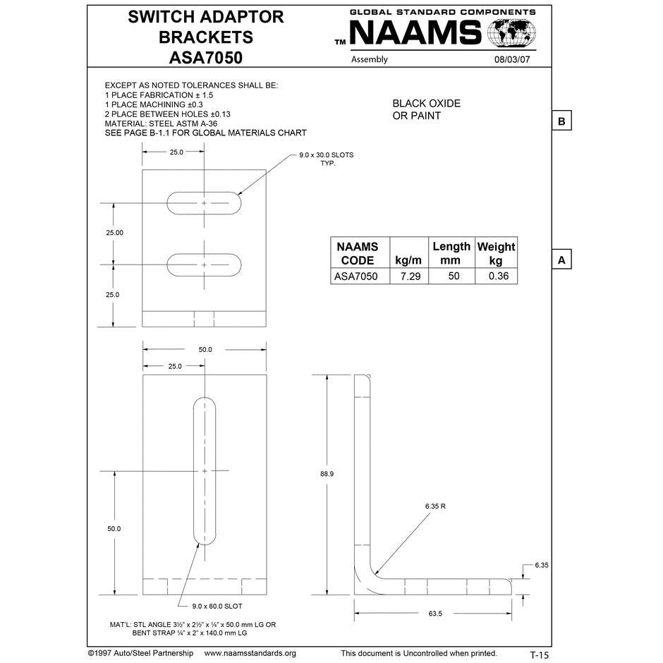 NAAMS Switch Adapter Bracket ASA7050 Online Sale