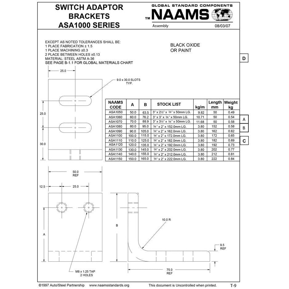 NAAMS Switch Mounting Bracket ASA1060 Discount