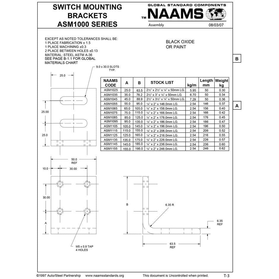 NAAMS Switch Mounting Bracket ASM1155 on Sale