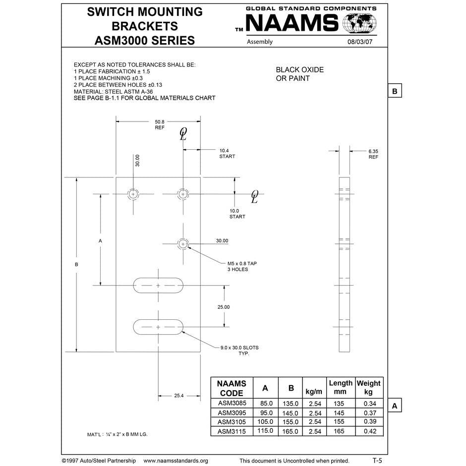 NAAMS Switch Mounting Bracket ASM3085 Discount