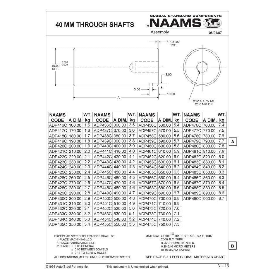 NAAMS Through Shaft ADP462C 40mm Sale